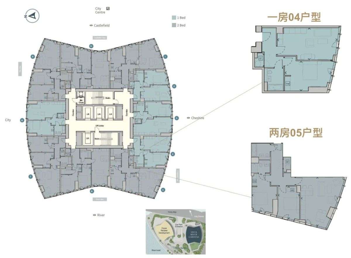 曼彻斯特楼盘 Vista River Gardens维斯塔河畔花园 英国房地产 英商首都集团 One move group